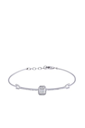 0. 10 Karat Diamant-Baguette-Armband - 1