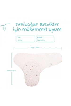 0 -3 AY Desenli Kundak %100 Pamuk - YENİ YSKSML - 4