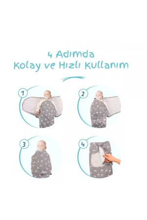 0 -3 AY Desenli Yeni Sezon Kundak %100 Pamuk - YENİ - 5