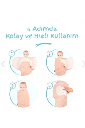 0-4 ay Premium Bebek Kundak- Pamuklu Bebek Kundağı- Desenli Kundak - 7