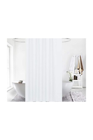 منز حمام الستائر 0010 أبيض جناحين مزدوجين 2X120x200 BAPJAC0010BEYC - Zethome