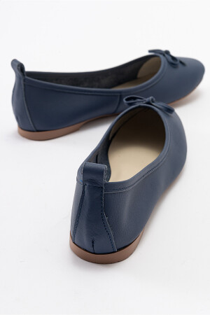 01 Marineblaue Hautballerinas für Damen - 5