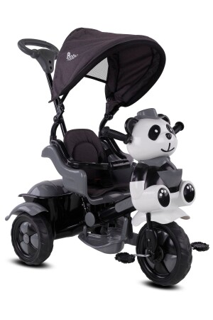 0127 Little Panda Ebeveyn Kontrollü Tenteli Müzikli Tricycle Üç Teker Bisiklet BHOPE127PANDA - 2