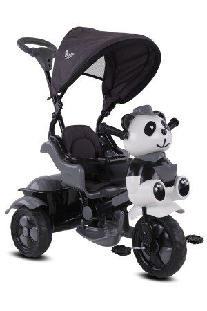 0127A Lüx Little Panda Ebeveyn Kontrollü Tenteli Müzikli Tricycle Üç Teker Bisiklet BHOPE127APANDA - 1