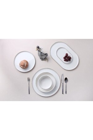 04alm006747 Chopin Platin 27 Parça 6 Kişilik Yemek Takımı PRA-6201439-7207 - Porland