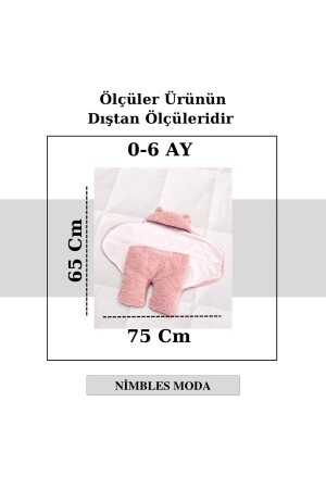 0–6 Monate Baby-Schlafsack mit Lammdaunen – Puder NMBK0001 - 6