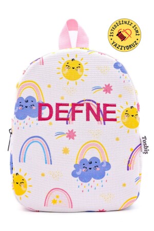 (منز) (نكتب اسمك) (نيشلي غنيش) حقيبة ظهر للأطفال عمرها 0-8 سنوات - Tosbiş