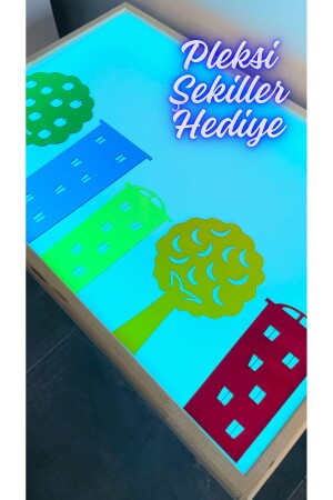 منز مونتيسوري مضيئة نشاط ومضيئة اللعبة (بدون القدمين) 1 سنة 16 لون من الخشب - BİLMİŞ ÇOCUK