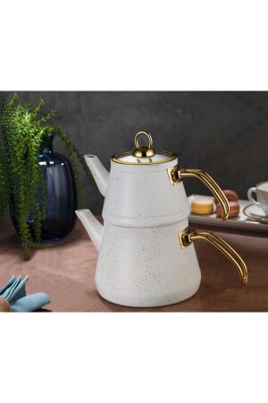 كوب من الجرانيت من مايا من مادة من الذهب - كوب من الشاي الأبيض 1 لتر - كوب من الماء 2 لتر كوب من الشاي من مايا - Lines