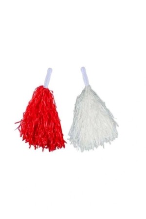 م.ن.ز-1 زوج من 23 أبريل عرض البومبومات في الألوان الحمراء والبيضاء - Perrla Shop