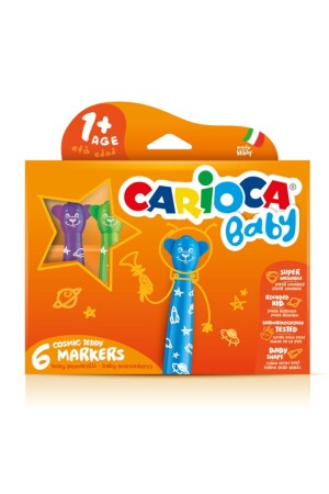 كريونات النقش الشعر المُغسلة (سادسة) (1 سنة) 6 حزمة من القلم المُتَحَلّق بالثَمَر - Carioca