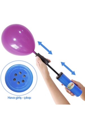 1 Adet Renkli Balon Şişirme Pompası - 4