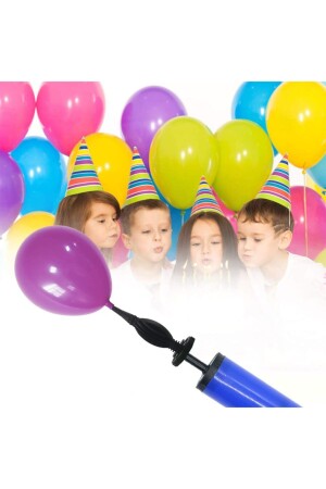 1 Adet Renkli Balon Şişirme Pompası - 6