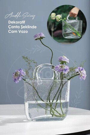 كيس مزين شكل كيس زجاجي خزنة ديكوراتية تصميم فاتن كيس زجاجي خزنة كيس زجاجي خزنة - 1 كمبيوتر - Anadolu Saray