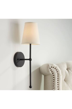 منز-البطارية الحديثة تعمل معطفات العصا وعب كريم جسم أسود شمعة ظل جدار معطفة 1 قطعة - Fico Home