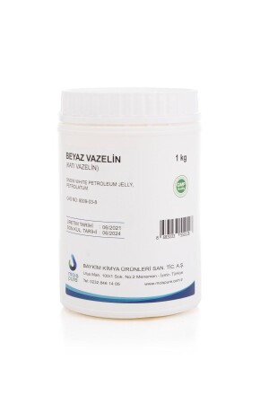 1 Kg Beyaz Vazelin Katı - Katkısız- Saf Ve Doğal Pure Vazelin - 1