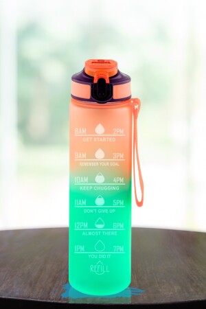 1 Liter Wasserflasche, Sportler-Wasserflasche mit Motivationsaufkleber, Fitnessstudio-Wasserflasche, Wasserflasche, Bpa, keine Wasserflasche, 1000 ml, Motiv - 4