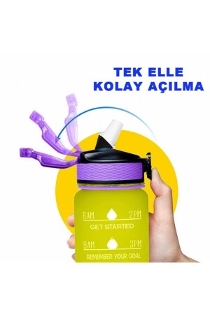 1 Lt Su Şişesi Motivasyonel Stickerli Sporcu Su Matarası Spor Salonu Su Şişesi Suluk Bpa Yok Suluk 1000MLMOTİVASYON - 6