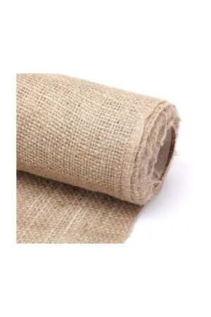 1 m Jüt Kanaviçe Hasır Keten Telis Kumaş Telis Naturel - Bahat
