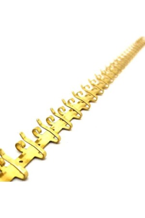 1 Meter gelber Metall-Rosenkranz-Halsketten-Kettenhaken-Aufhänger NEWA000126 - 3