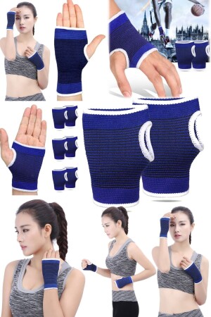 1 Paar Palm Hand Unterstützung elastische Fitness Volleyball Unisex dehnbare Handgelenk Fitness Bandage Sporthandschuhe - 3