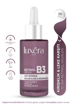 %1 Saf Retinol, Kırışıklık Karşıtı, Onarıcı, Besleyici, Nemlendirici Vegan Retinol Serum (b3 - Ha) LUX103 - 2