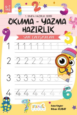 1. Sınıfa Hazırlık Serisi - Okuma - Yazma Hazırlık - Sayı Çalışmaları Aktivite Kitabı - 1