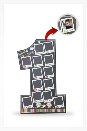 1 Yaş Ayaklı Fotoğraf Çerçevesi Ayaklı Pano - By Fasulye