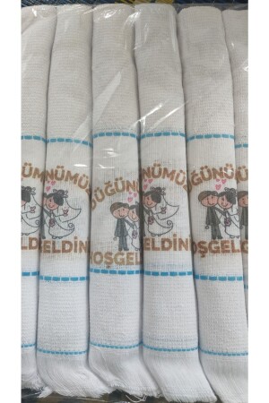 منشفة زفافية من 10 مترات من الحبل الحجري هدية 12 قطعة منشفة حفل الزفاف منشفة عقد الزفاف منشفة زفاف - kelebektekstil