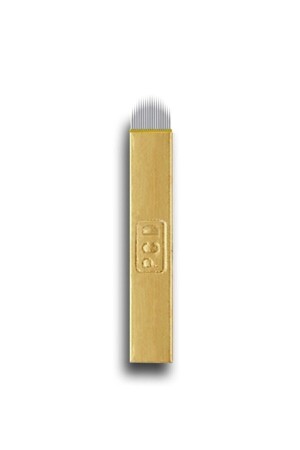 م.ن.ز-مستحضرات التجميل 10 قطع 12 Pin U Yellow P.c.d تلوين تجميل دائم إبرة التجميل - Nef