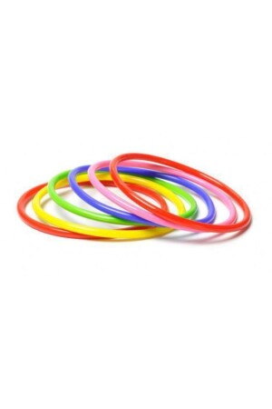 10 Adet 55 Cm Hulahop Renkli Hulahop Bel Inceltici Jimnastik Çemberi Egitici Çember - Hulahoop - 3