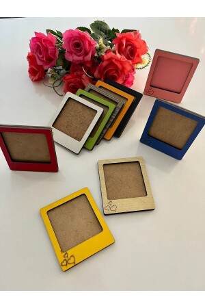 10 Adet Ahşap Renkli Çerçeve Bebek Sevgili Çerçevesi - Samsunlazer