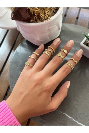 10 Adet Eklem Yüzüğü ( Figürleri Değişmektedir Her Seferinde Farklı Gelir ) - Jackferrero