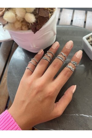 10 Adet Eklem Yüzüğü ( Figürleri Değişmektedir Her Seferinde Farklı Gelir ) - Jackferrero