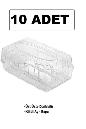 10 Adet Erkek Ayakkabı Saklama Kutusu - Şeffaf Ayakkabı Kabı Seyahat Için Uygundur - 4