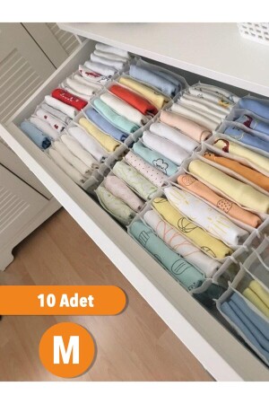 10 Adet - Medium 11 Gözlü Çekmece Içi Düzenleyici Organizer 16 X 40 X 12 SERS110025 - 2