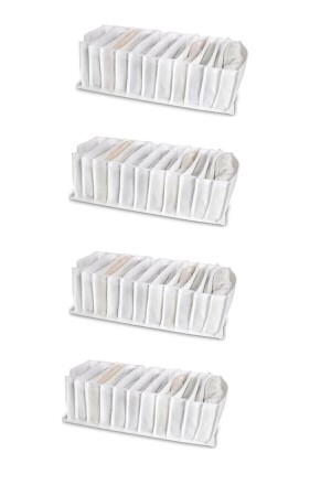 10 Adet - Medium 11 Gözlü Çekmece Içi Düzenleyici Organizer 16 X 40 X 12 SERS110025 - 5