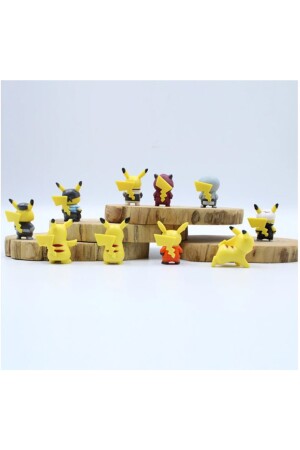 10 Adet Pikachu, Pokemon Figür Set 2400Pİ - 4