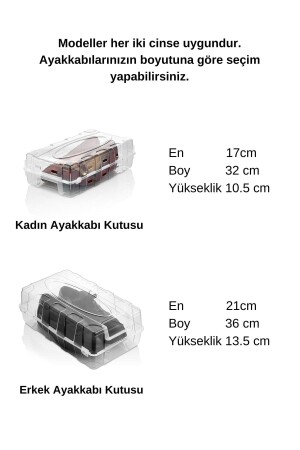 10 Adet Şeffaf Erkek Ayakkabı Kutusu Mrd499 4636cc13243 - 4