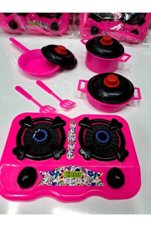 مكنسة المطبخ المعدل المنزل لعب الفتيات الألعاب الطباخ الطبخ 10 أجهزة Aygaz طباخ الخزانات و العلب 32x20 سم - Alytoys