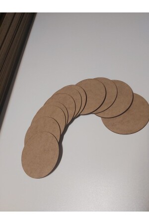 10 Cm Çap 100 Adet Supla Bardakaltı Mdf Ahşap 3 Mm Kalınlık - Sözen Home Design