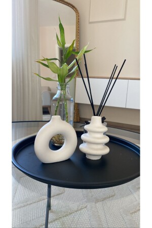 10 cm große, zweiteilige dekorative Pampas-Vase von Minimal Pinterest - Rç Dekor