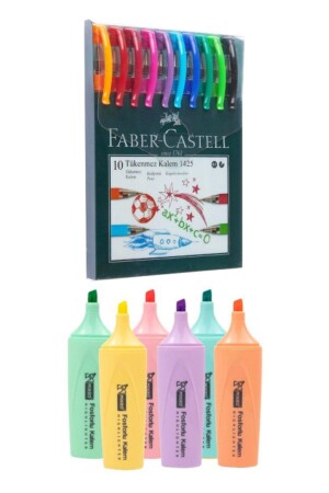10 Farben Kugelschreiber 1425 Micro 6 Farben Pastell Textmarker Mk-605 F. kFBR1425-MK605 - 1