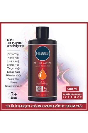 10 In 1 Shl Priptor G5 Profesyonel Etkili Anti Selülit Vücut Bakım Yağı 500 Ml. - 1