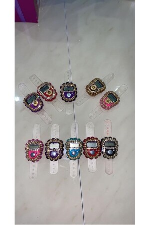 حلقة سلسلة من 10 قطع من الحجر التسجيل والهدية وتوزيع - Classy