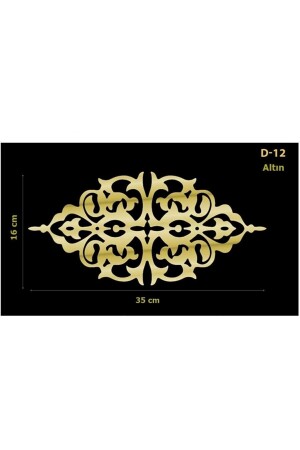 10 Karat Dekor, dekoratives Gold, selbstklebend, verspiegeltes Plexiglas, Möbelschrank-Ornament, 5082 Gold - 4