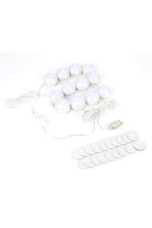 مـنـز-10 LEDs مكياج مرآة ضوء قابلة للتعديل الوهاء 3 ألوان ضوء النهار الأبيض ضوء الصفراء MAP2020988881 - Naturalove