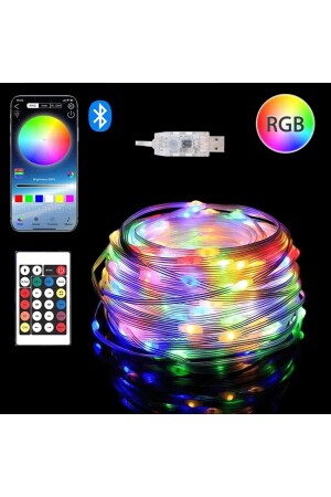 10 Meter RGB sprachgesteuerter, telefongesteuerter, verschiebbarer, magischer LED-Musik-RGB-Streifen, wasserdicht - 4