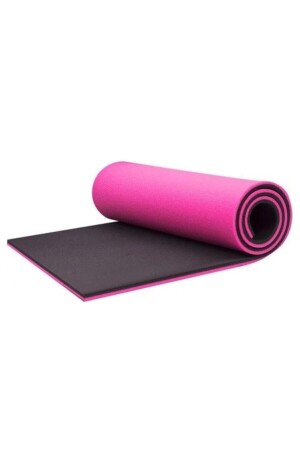 10 mm Çift Taraflı Pembe Siyah Pilates Matı Pilates Minderi 180cmx60cm X10 mm - 1