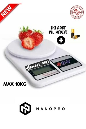 مقياس المطبخ من النطاق الرقمي - مقياس المطبخ من النطاق الدقيق 10 كجم - Nanopro